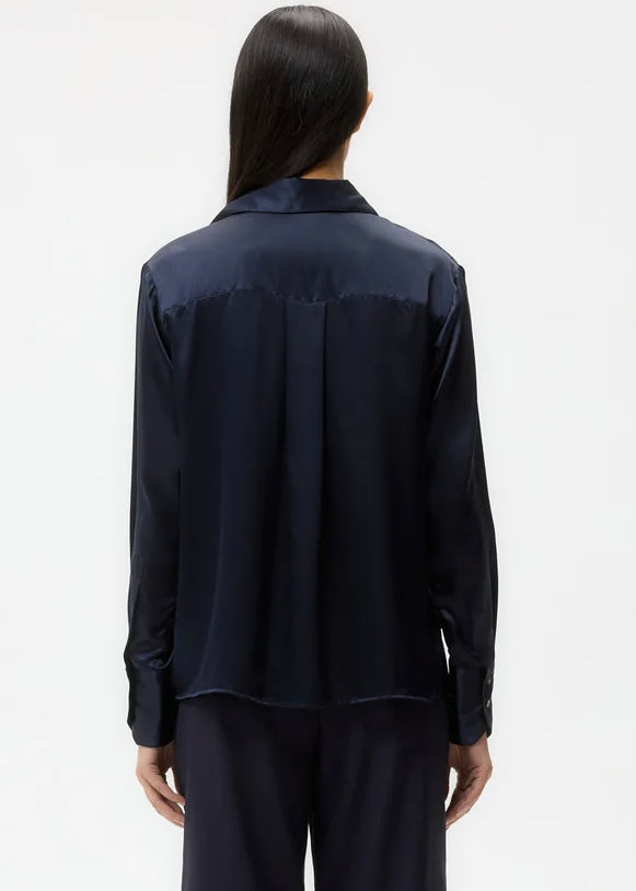 TWP Joey Shirt in Silk Midnight
