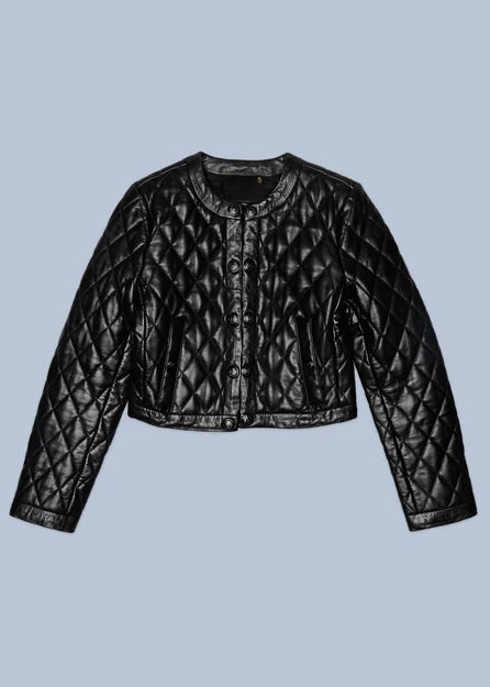 R13 Hook Front Leather Jacket
