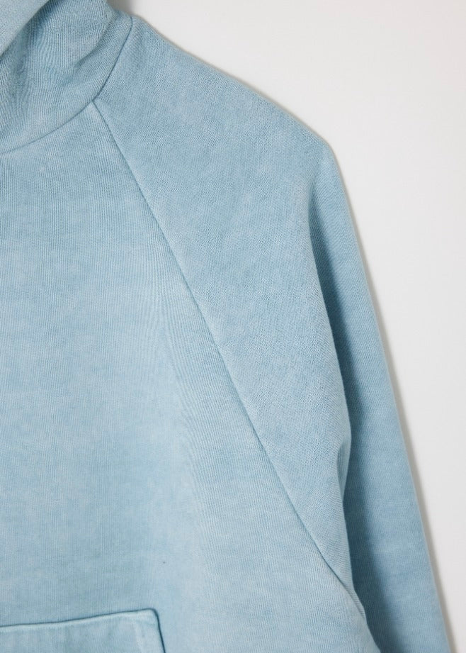 Moussy Garment Dyed Hoodie Light Blue