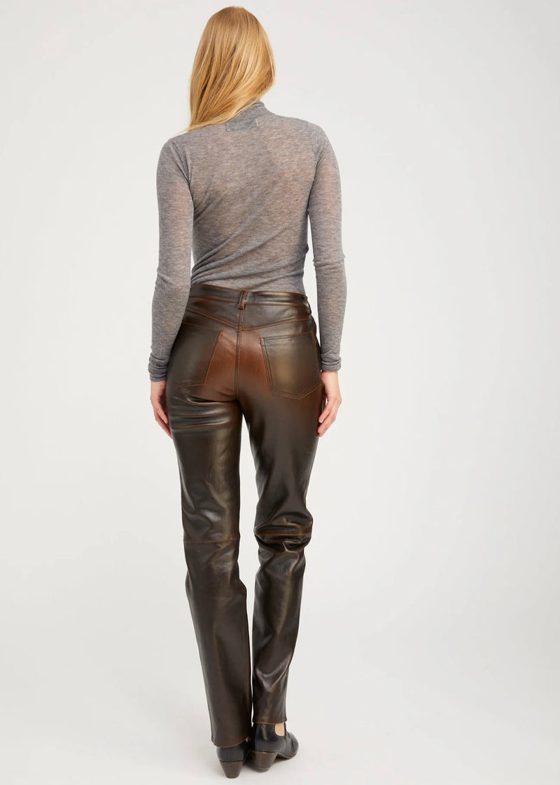 SPRWMN 5 Pocket Slim Straight Burnt Umber