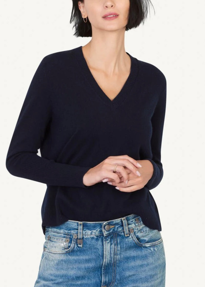 Not Monday Ava V neck Navy