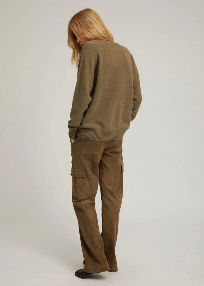 SPRWMN Suede Cargo Trouser Olive