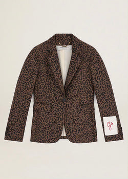 Golden Goose Leopard Jacquard Wool Blazer