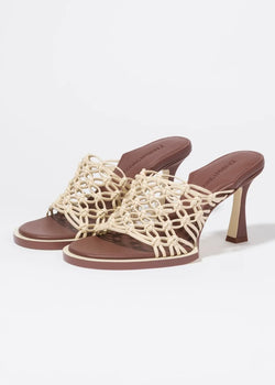 Simkhai Theo Heeled Mule Bleached Sand